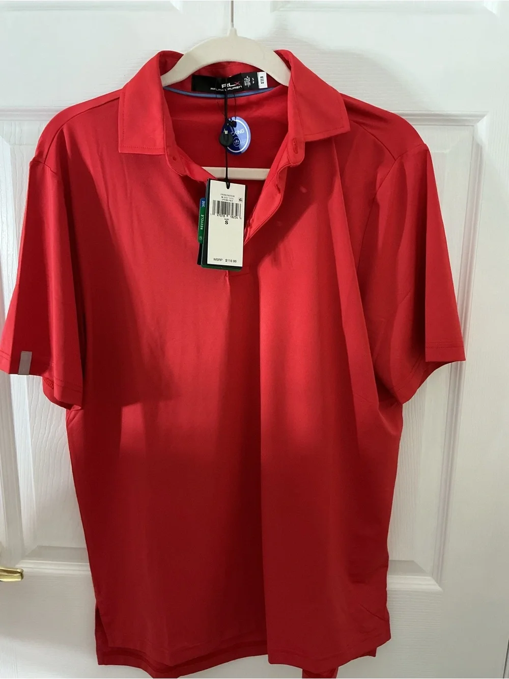 NWT Ralph Lauren RLX Mens Performance Golf Polo Shirt Red Size S MSRP $118